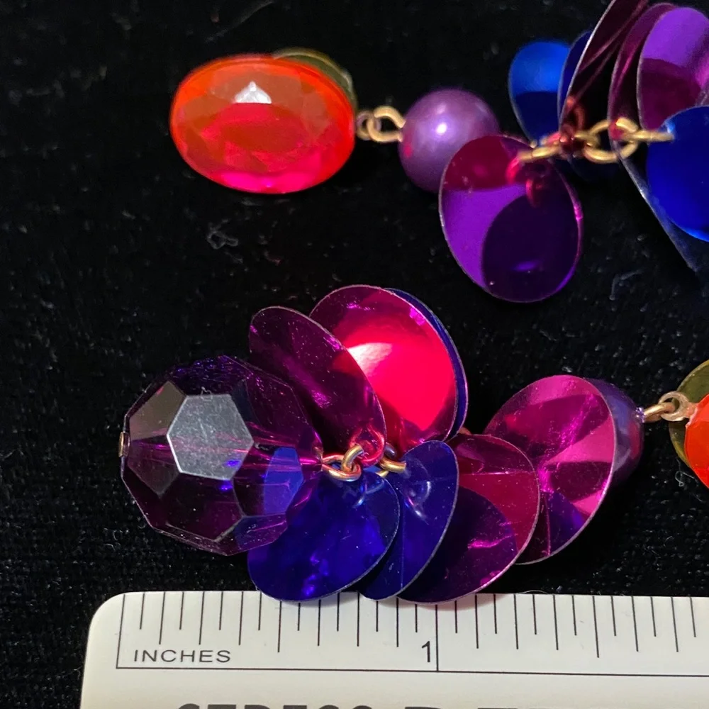 Elegant vintage Multicolor Dangle pierced Earrings